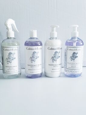 Crabtree & Evelyn NANTUCKET BRIAR Linen Spray, Bath Gel, Body Lotion & Hand Wash